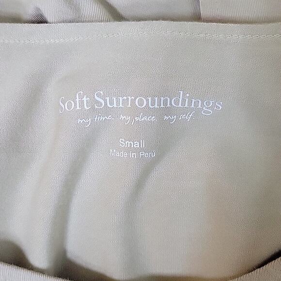 Soft Surroundings Tan Perfect Layers Long Sleeve Tunic Top Size Small S - Picture 2 of 6